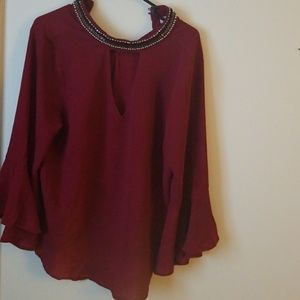 Burgundy shirt